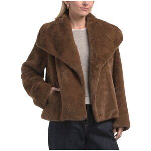 M BY MILLY Cropped Faux Fur Jacket